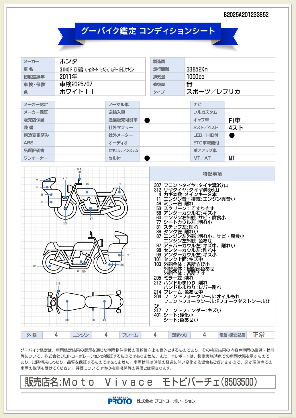 ホンダ CBR1000RR SC59前期型 シフト