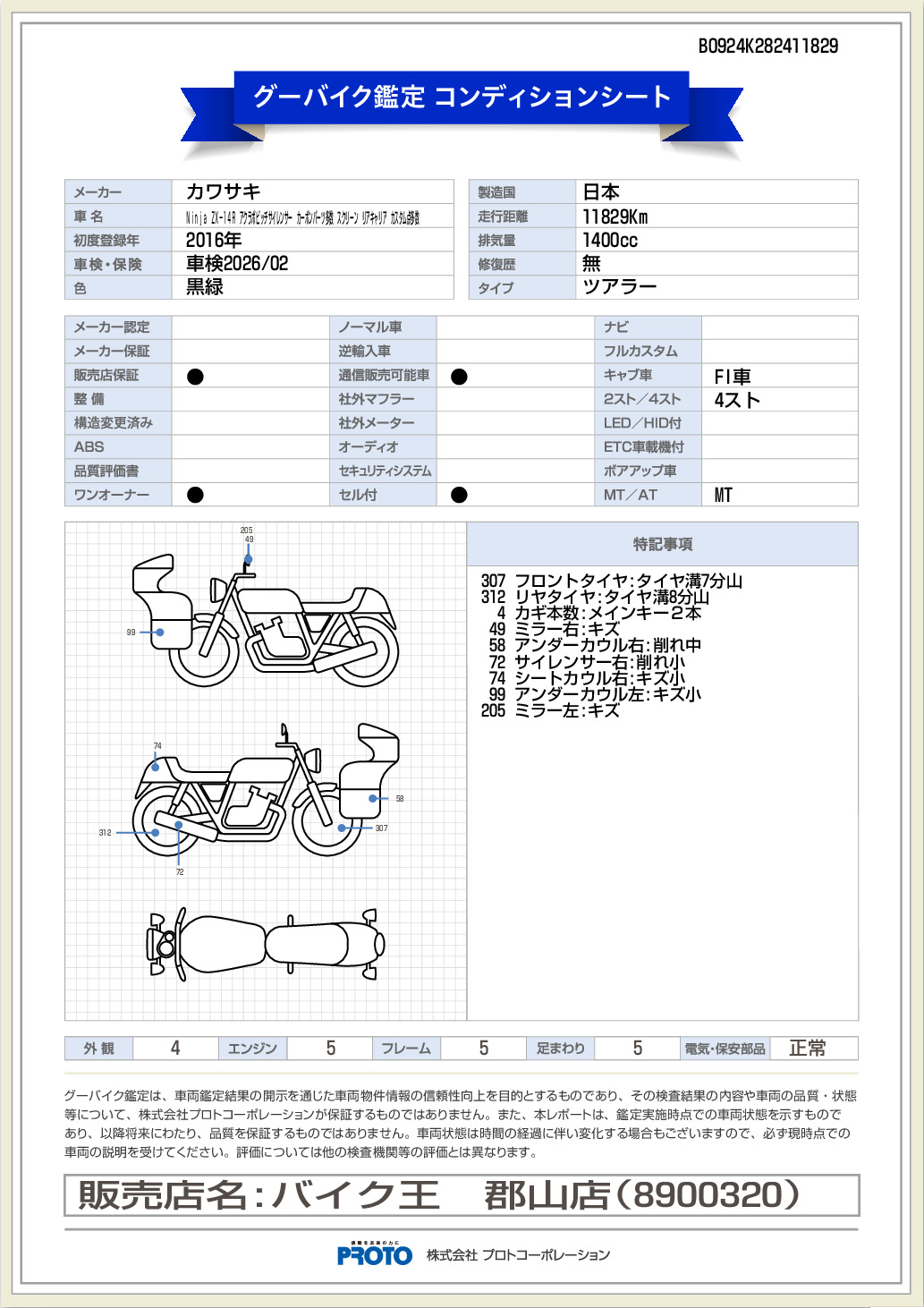 カワサキ Ninja ZX－14R アクラポビッチサイレンサー