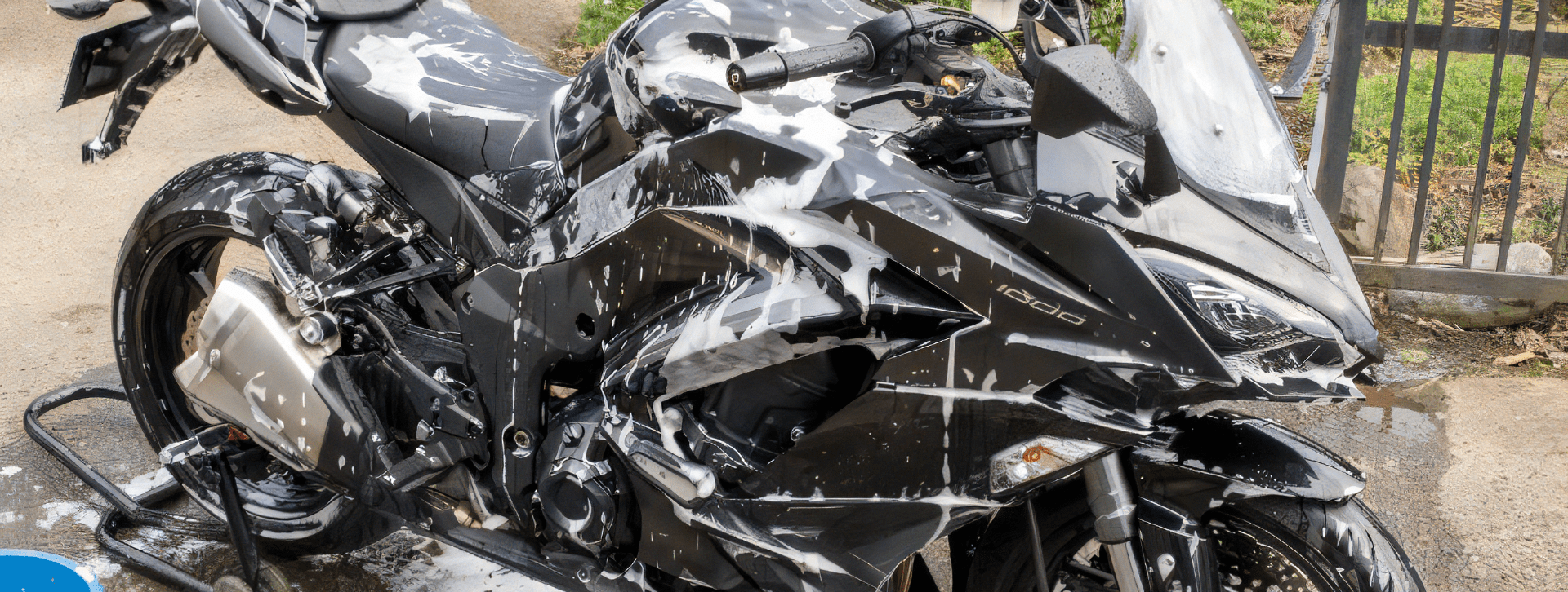 査定前のバイクを洗車する手順