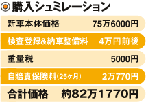 wV~[V  VԖ{̉i	756000~  o^[Ԑ	4~O  dʐ	5000~  ӕیi25j		2770~  vi	821770~