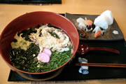 名物のガニ湯うどん定食